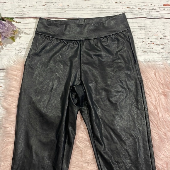 Commando Faux Leather Black High Rise Joggers - Picture 8 of 10